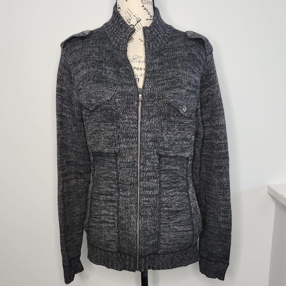Rock & Republic Charcoal Utility Jacket Size Small